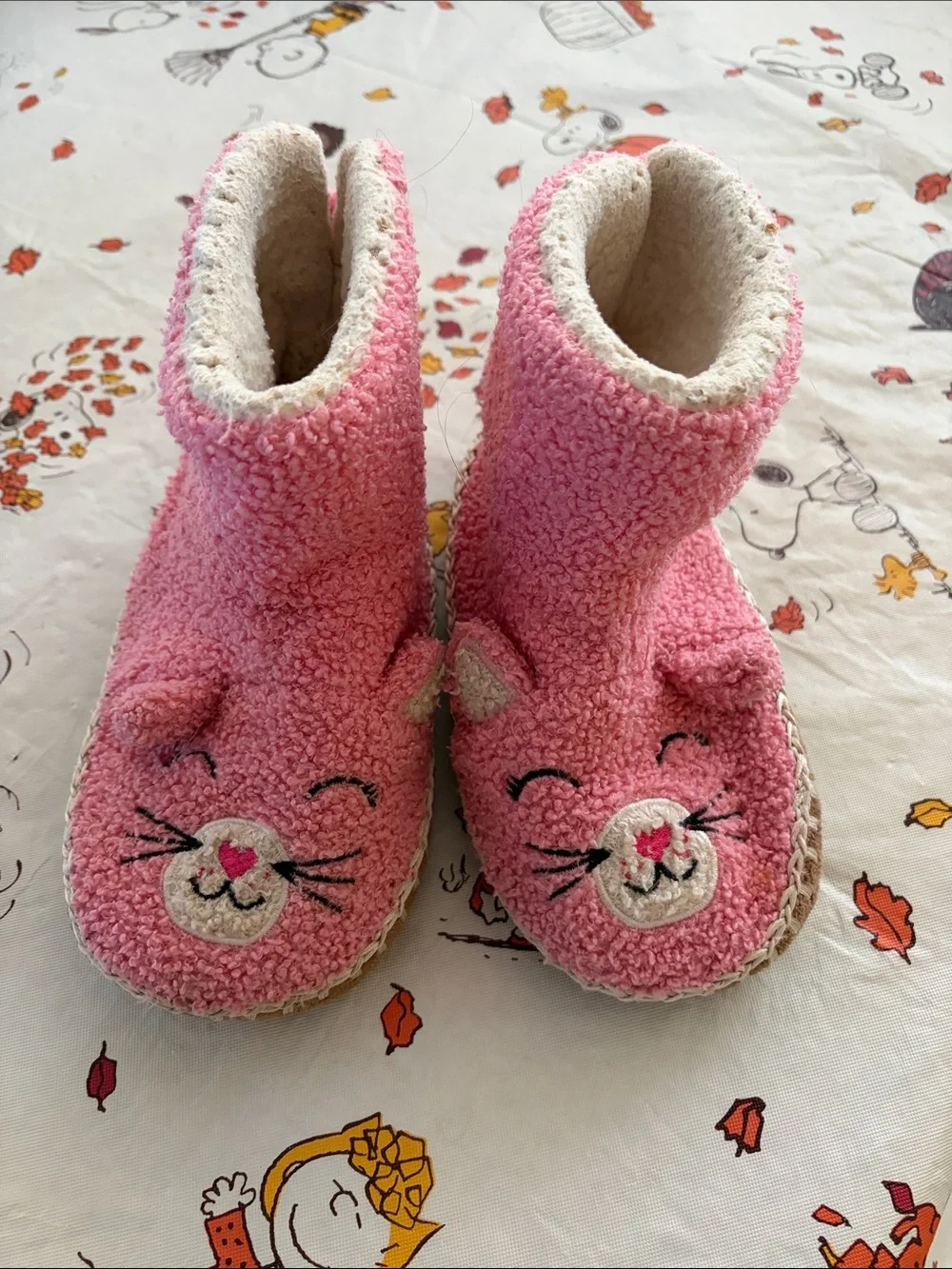 Hanna Andersson cat slippers girls 13 1